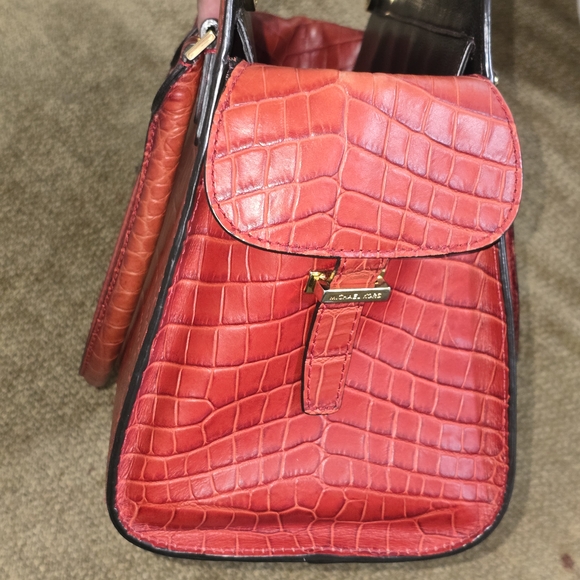 Michael Kors Crimson Crocodile Satchel - Picture 11 of 15